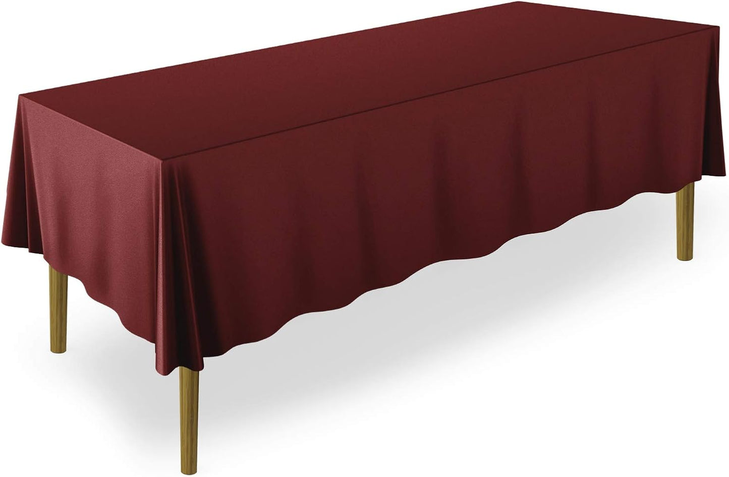 Lann's Linens - 70" x 120" Premium Tablecloth for Wedding/Banquet/Restaurant - Rectangular Polyester Fabric Table Cloth - Burgundy