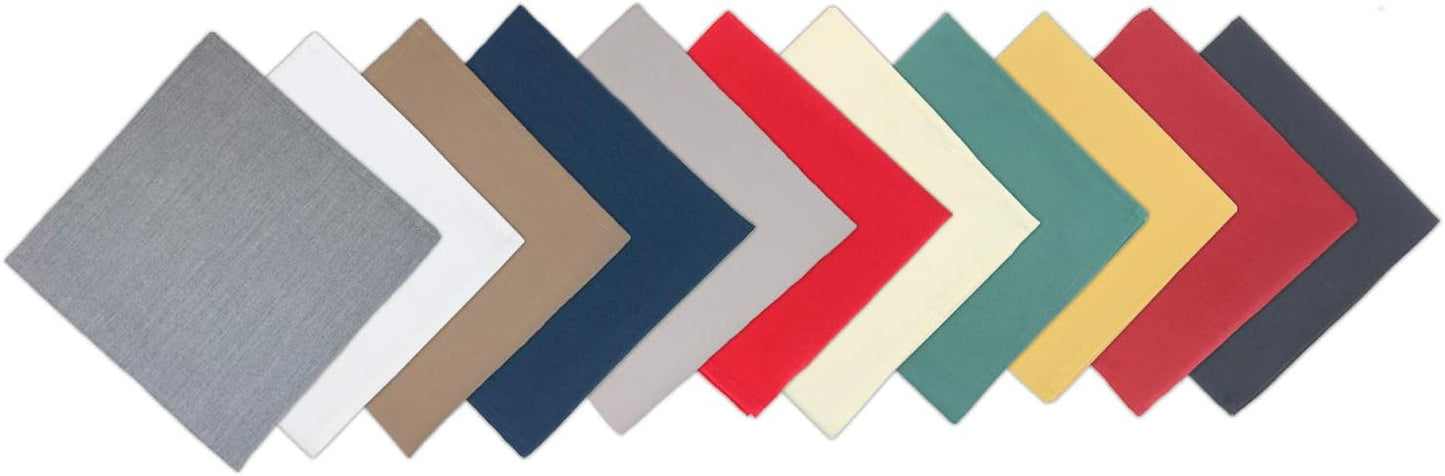 Arkwright Restaurant Cloth Napkins - (Pack of 25) Spun Polyester Dinner Napkin with Hemmed Edges - Ideal for Dinner, Wedding, Party, Banquet, Kitchen, 20 x 20 in, Black