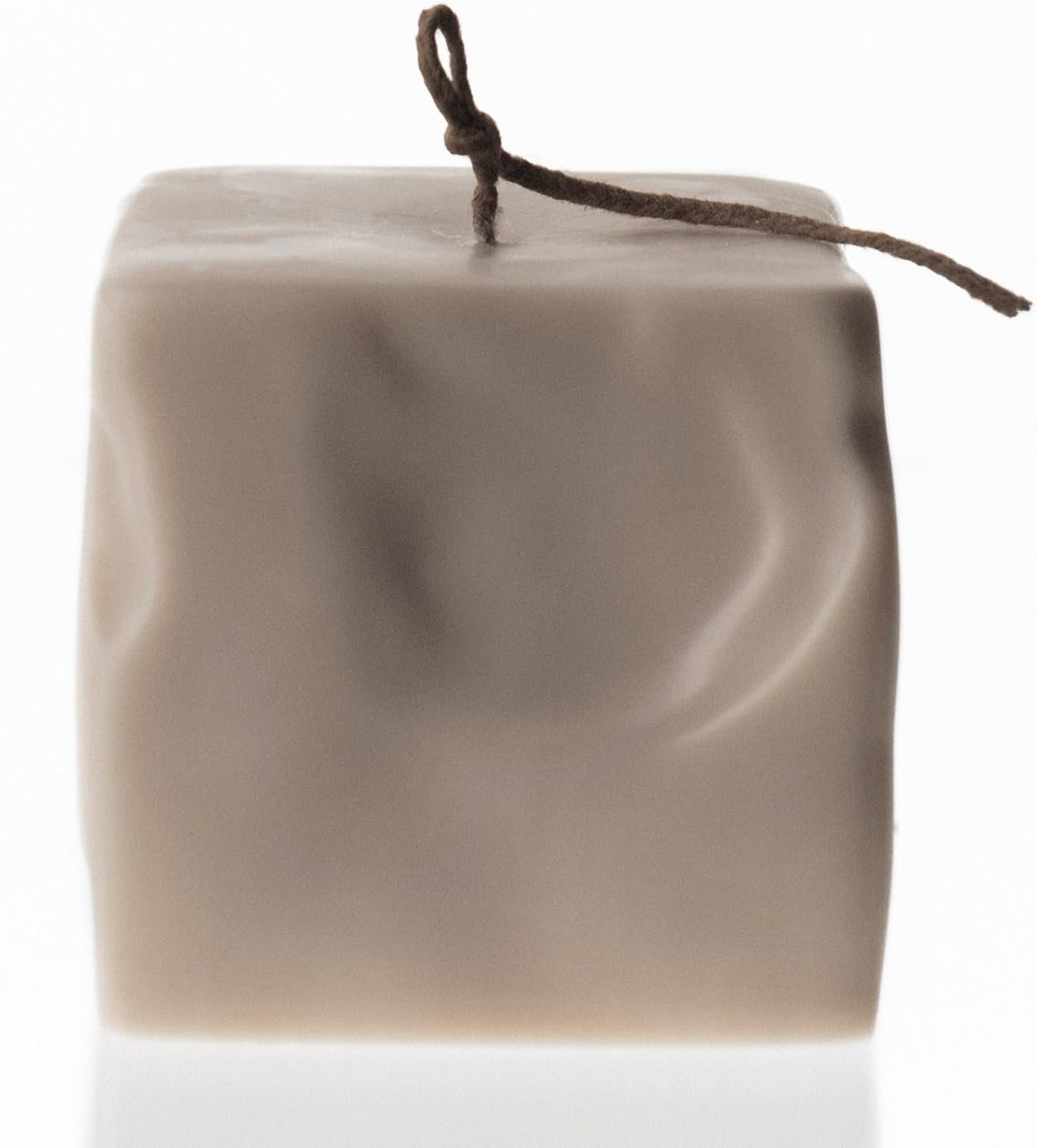 LAWA Raw Block Candle - Beautiful Handmade Pillar Scented Soy Wax Elegant Aesthetic Candle Housewarming Gift Home Room Shelf Decor Idea (Light Beige, Small)