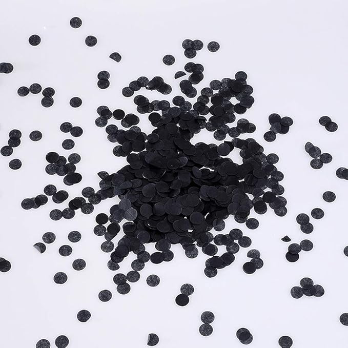 Black Confetti 15mm Tissue Paper Biodegradable Confetti Filled Balloons or Table Party Wedding Decoration 5000 pcs
