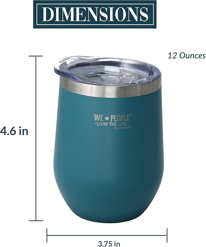 Pavilion - Losing My Liver 12-ounce Stainless Steel Wine Tumbler, Vacuum Insulated Wine Tumbler, Wine Tumbler with Lid, River Gifts, Cabin Decor, Wine Gifts For Women, Teal