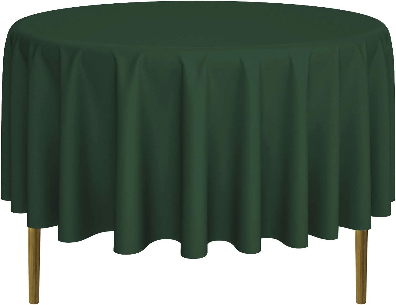 Lann's Linens - 90" Round Premium Tablecloth for Wedding/Banquet/Restaurant - Polyester Fabric Table Cloth - Hunter Green