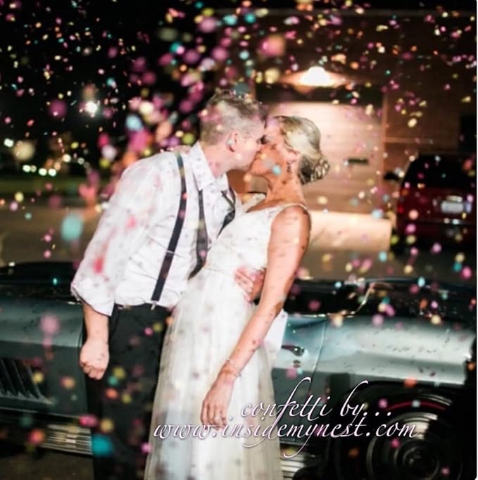 Bright Floral Multicolored Confetti Biodegradable Wedding Confetti Mix Party Decorations Decor Throwing Send Off (75g/2.5oz/1 litre)