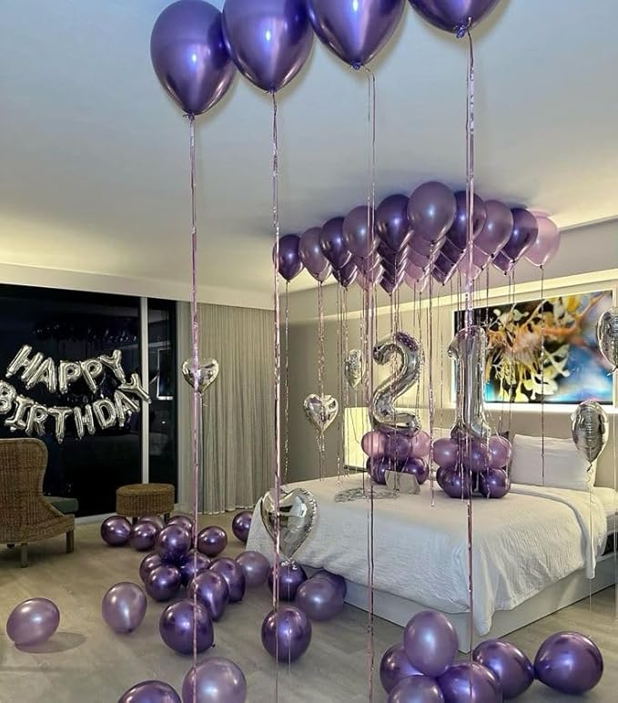 Silver Number 21 Balloon 40 inch, 21 Number Balloons, 21st Silver Birthday Decorations for Girls Boys Kids, 21 Year Old Women Men Silver Party Supplies