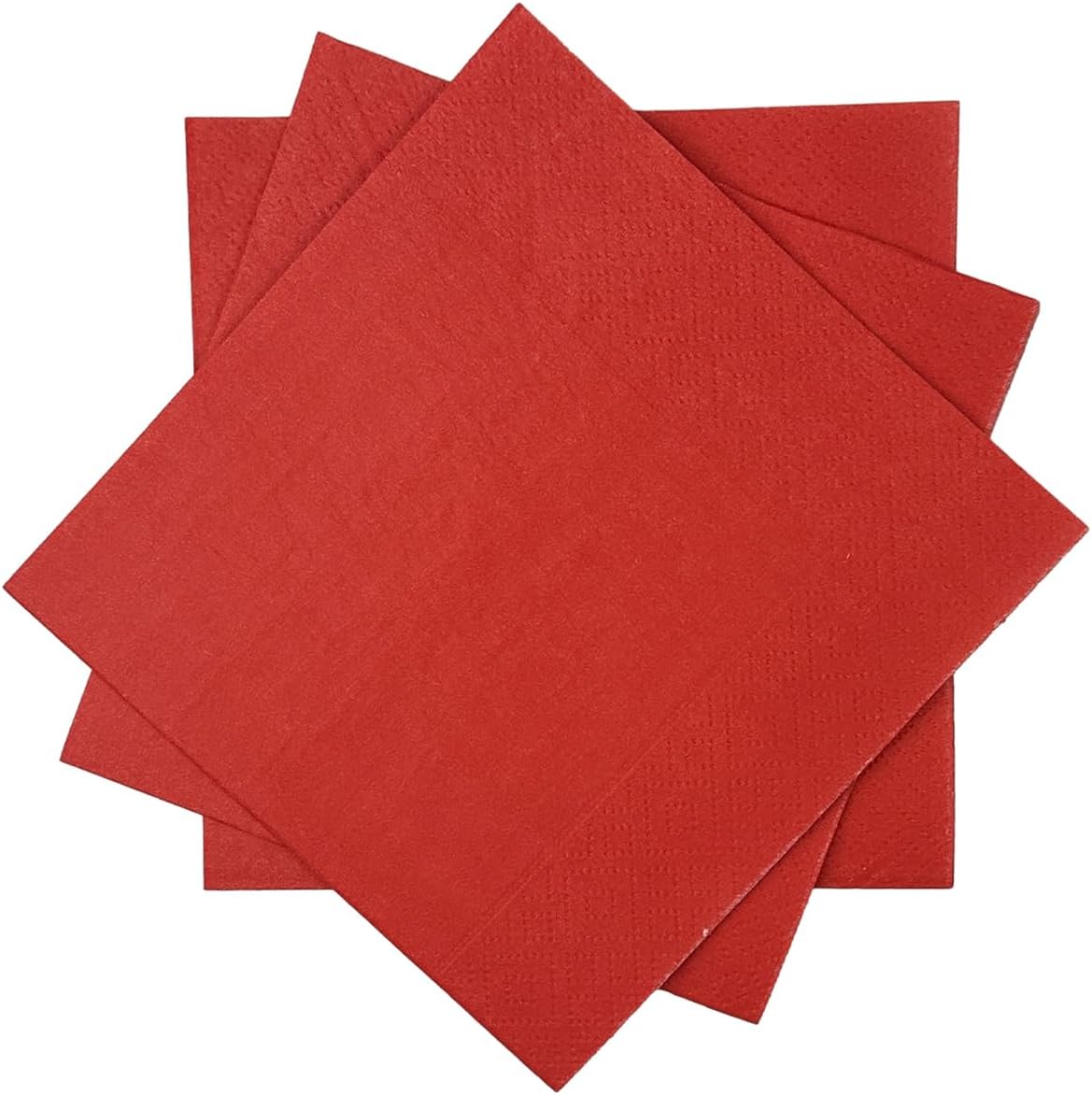 Red Cocktail Napkins 5 * 5inch disposable Beverage Napkin paper for Cocktail, Wedding, Dinner，Birthday Party Dessert Wine Paper Napkins（ 120 Count）