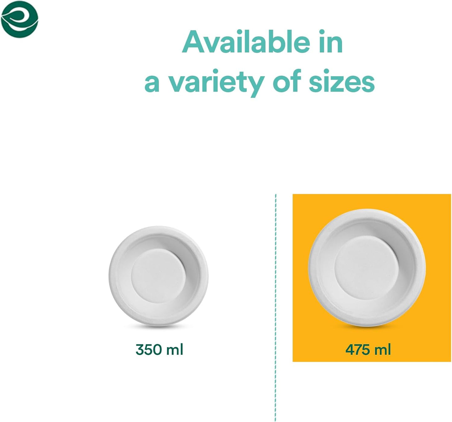 ECO SOUL 100% Compostable 16 Oz Soup Bowls [400-Pack] Disposable dessert bowls I Heavy duty paper bowl I Eco-friendly salad bowl I Biodegradable large Bowls - Pearl White