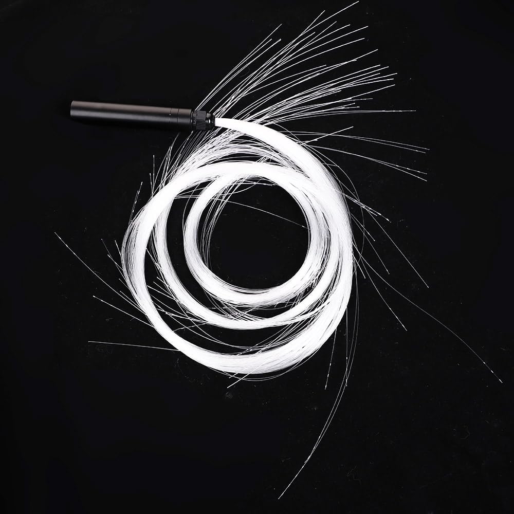 Fiber Optic Dance Whip - Rechargeable LED Light Whips Luminous Outfit for Party Rave Halloween Christmas