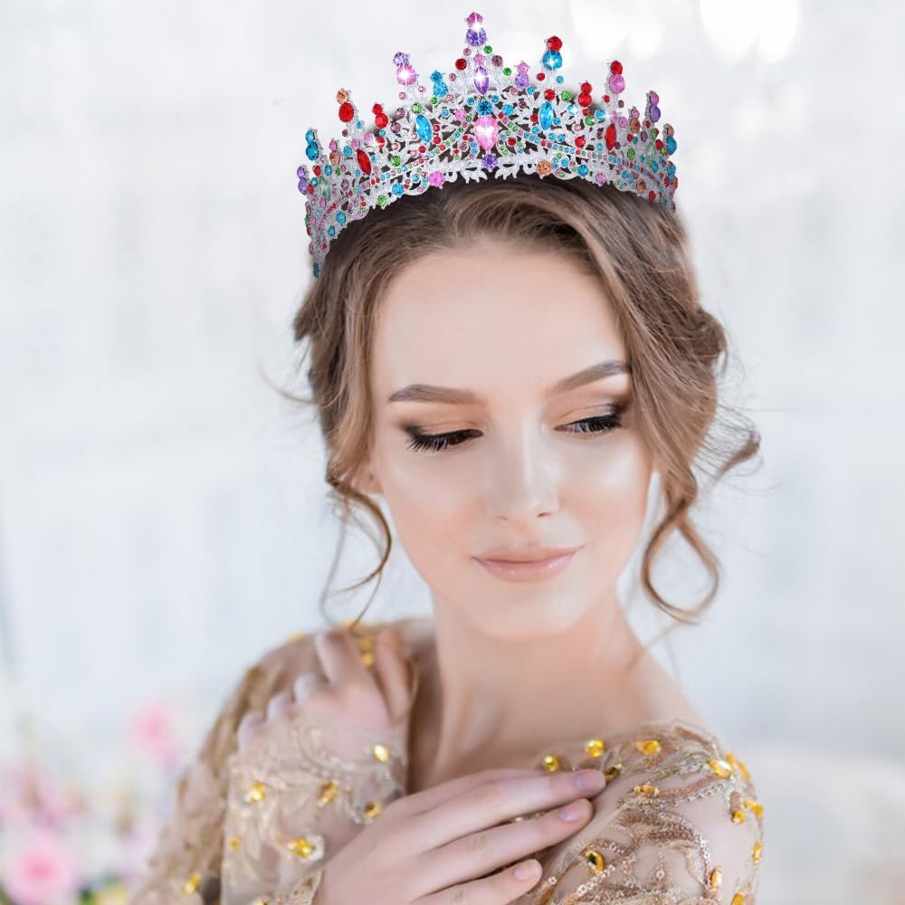 Kamirola Crystal Crowns and Tiaras Headband for Girl or Women Birthday Party Wedding Prom Bridal Halloween Christmas （TR19）