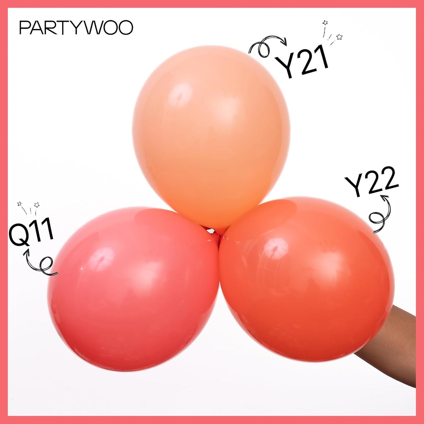 PartyWoo Coral Balloons 100 pcs Different Sizes of 36 18 12 10 5 Inch Coral Pastel Red Watermelon Pink Latex Helium Balloon Arch Kit Garland for Wedding Summer Birthday Party Decorations Pink-Q11