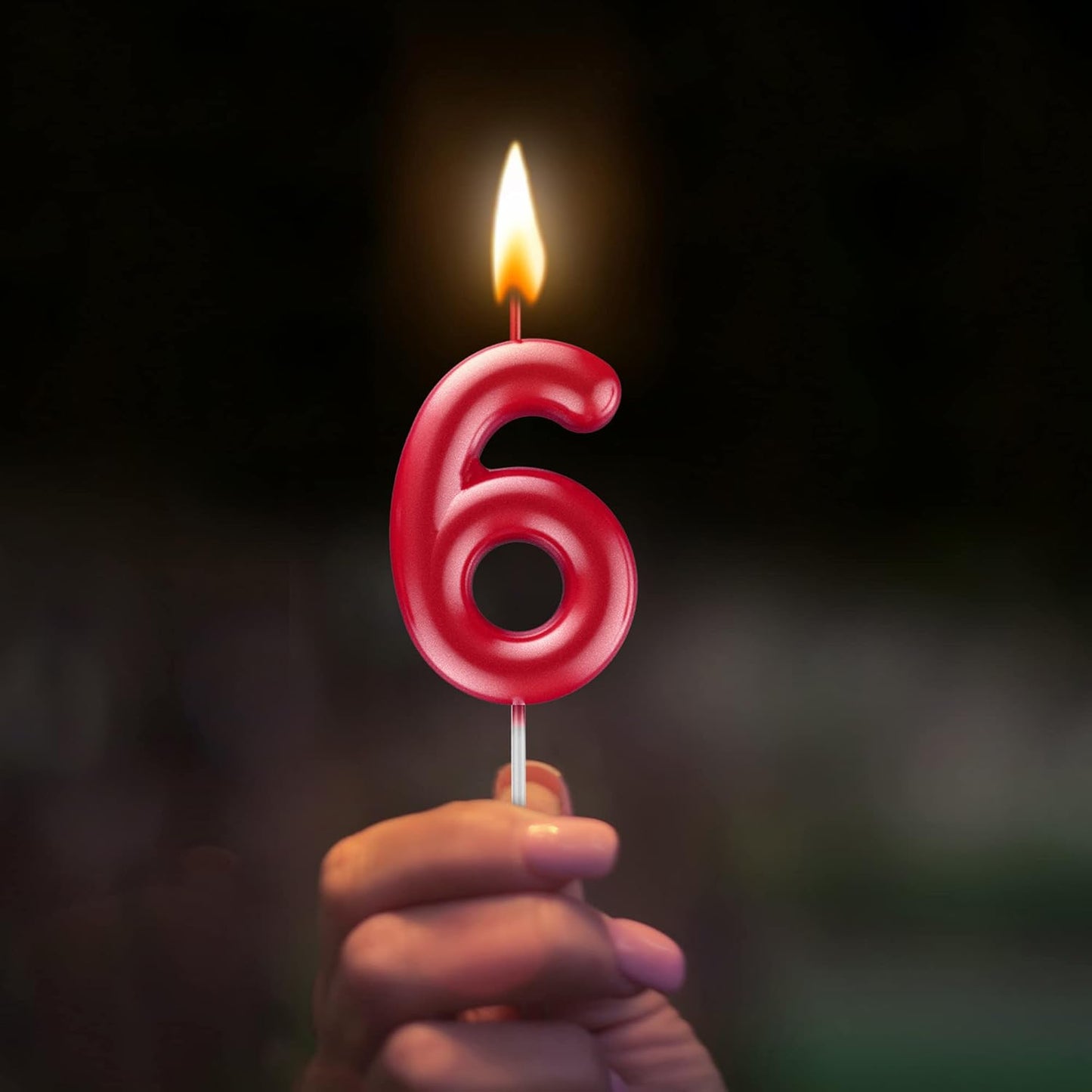 Red Number 7 Candle Happy Birthday 3D Number Candles for Birthday Cake Party Decoration Wedding Anniversary Celebration Supplies