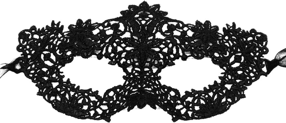 2 Pieces Masquerade Mask for Women Black Lace Mask for Masquerade Ball, Halloween Party