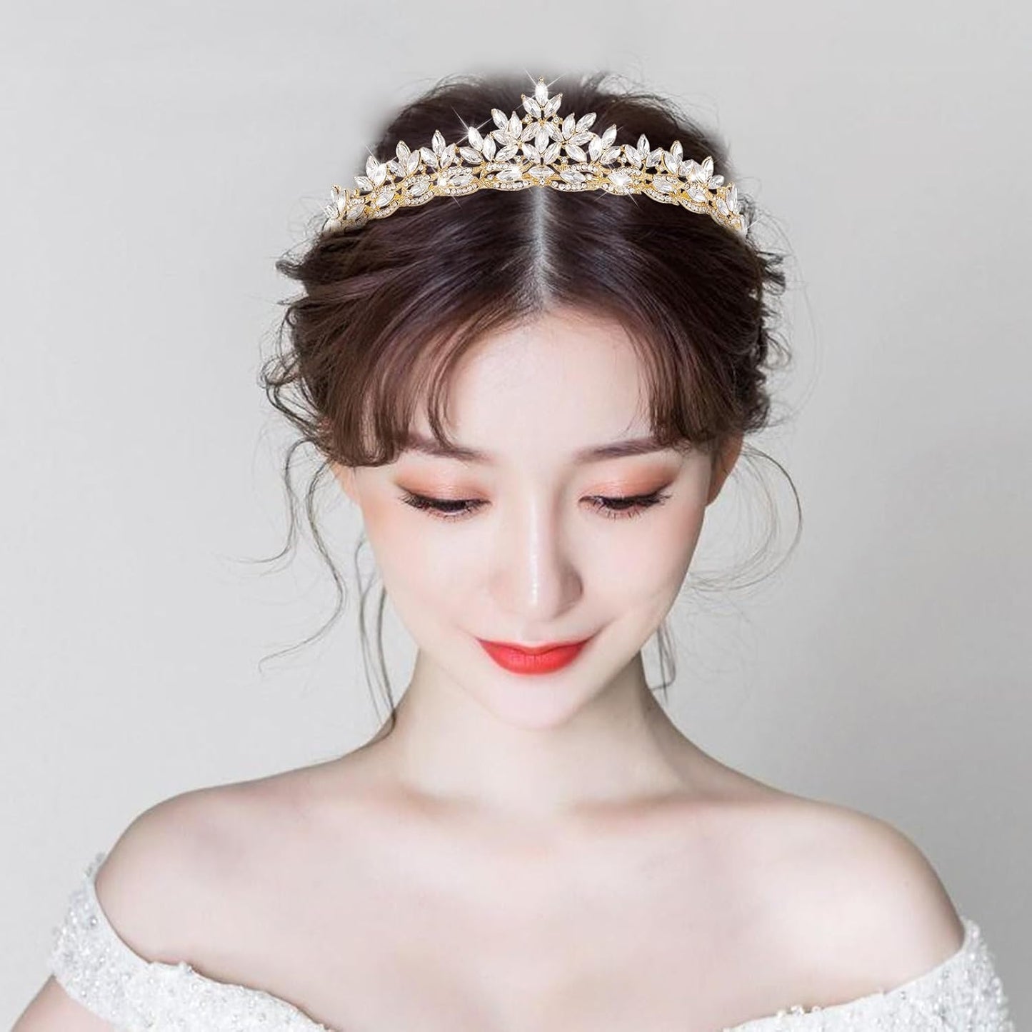 Crystal Tiaras & Crowns for Women, Bride Royal Queen Headband Princess Headpieces for Birthday Cake Crown & Prom Pageant Party