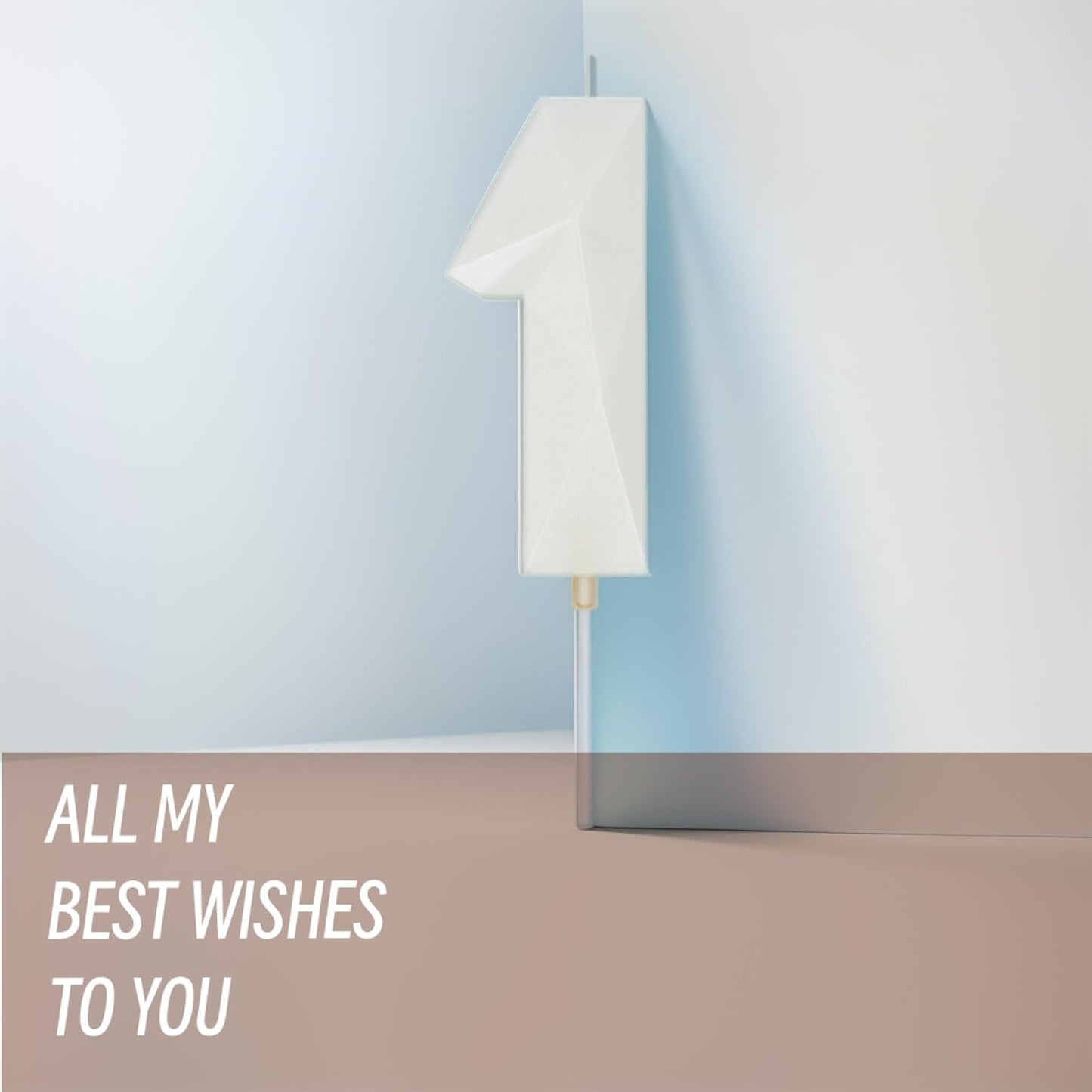 DERVENTA Large Birthday Candle Number 3D White 3.7 inch Party Celebration Anniversary Decoration Cake Topper 1 Piece (Number 5 White)