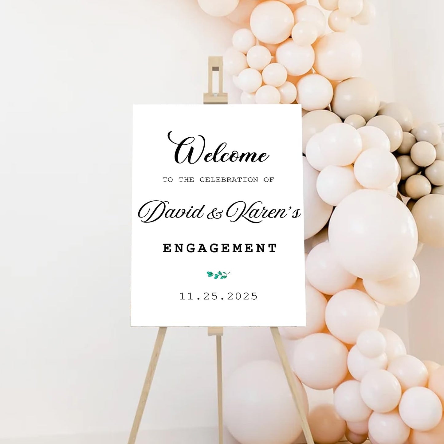 Engagement Welcome Sign, Personalized, 12x18, 18x27, 24x36 Inches, Plastic, Full Size, Celebratory, Real Estate, Construction, Politics, Weddings, Engagements