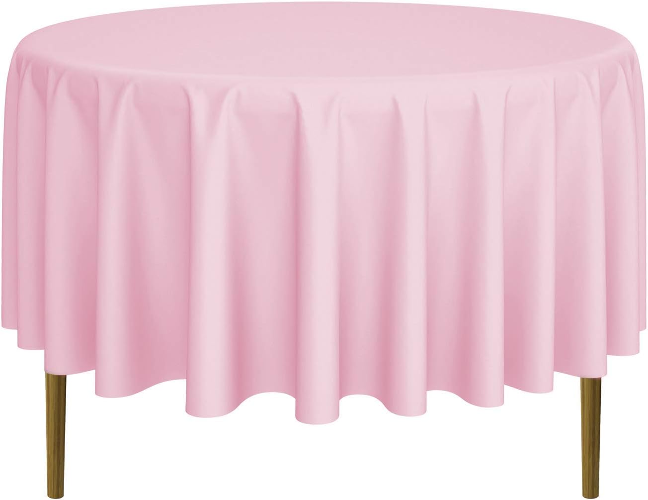 Lann's Linens - 90" Round Premium Tablecloth for Wedding/Banquet/Restaurant - Polyester Fabric Table Cloth - Pink