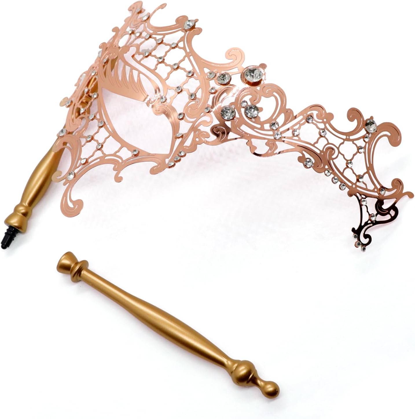 Coddsmz Masquerade Mask with Stick Venetian Mask Mardi Gras Decorations for Womens Halloween Costume Mask