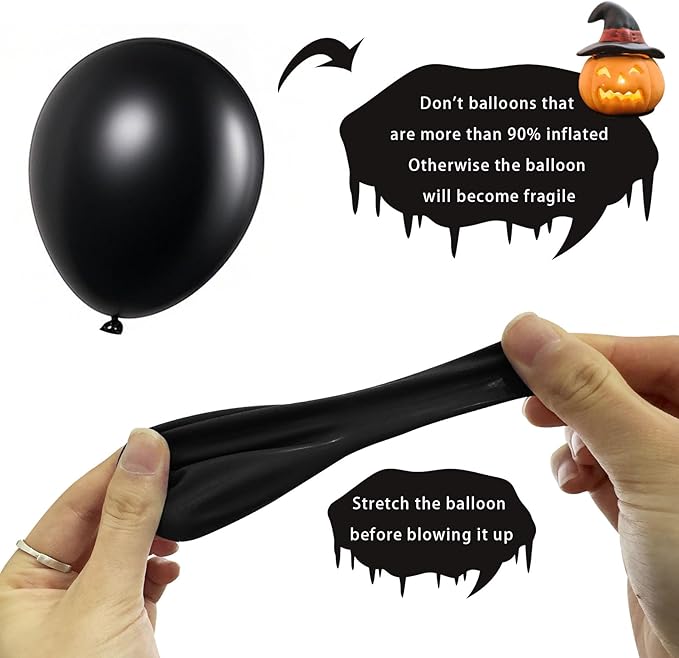 18 Inch Black Balloons, 30Pcs Giant Latex Ballons, Large Round Baloons, Black Party Balloons, Happy Birthday Decorations, globos de cumpleaños, Halloween Baloons, Gender Reveal Decor