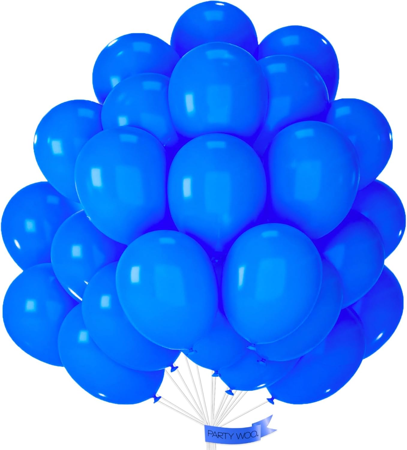 PartyWoo Royal Blue Balloons 101 pcs 12 Inch Dark Blue Matte Balloons for Graduation 4th of July Independence Day Baby Shower Baseball Memorial Day Under the Sea Birthday Party Decorations Blue-Y5