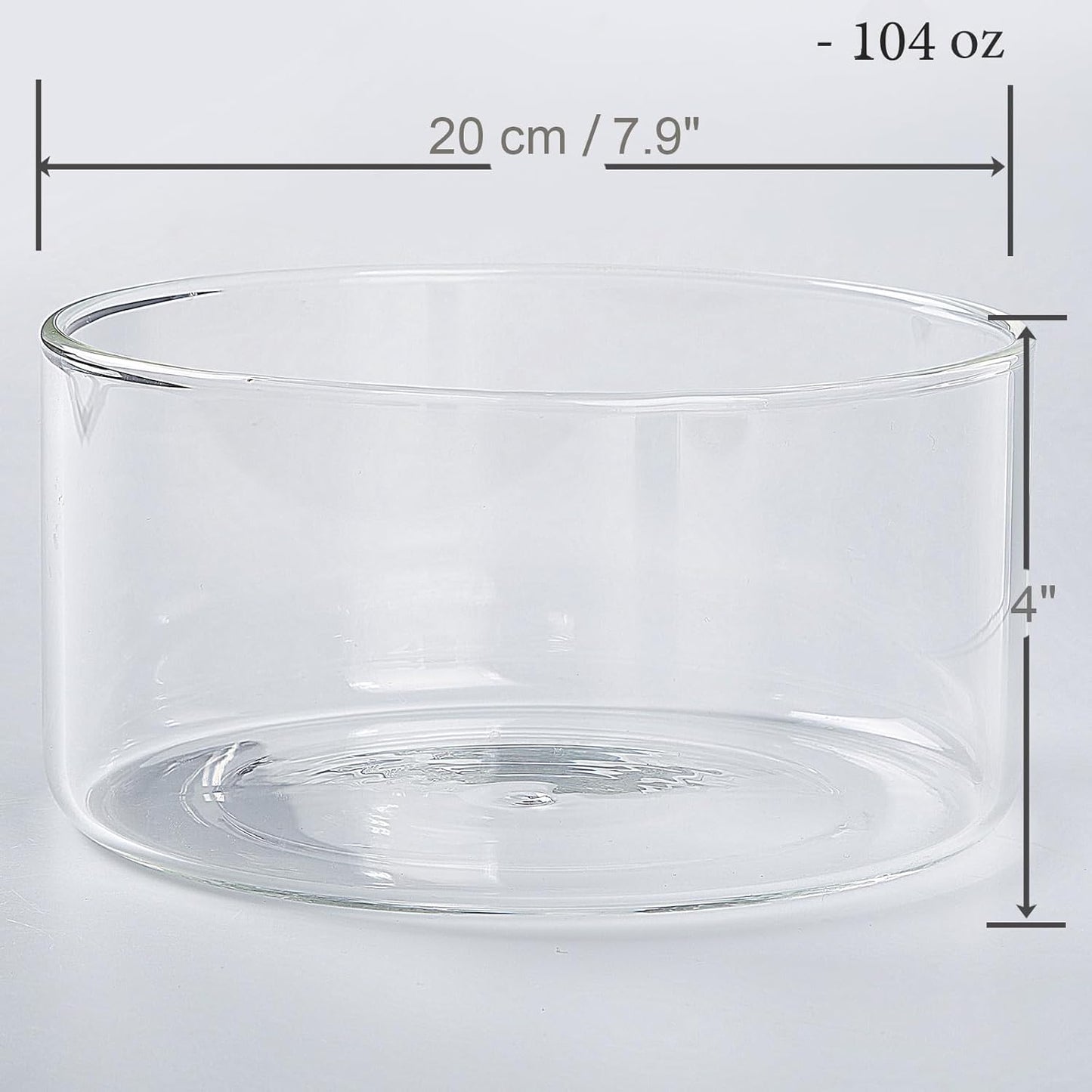 104oz Large Glass Trifle Bowl, Modern Design Clear Glass Round Dessert Centerpiece Serving Bowl for Laying Ice Cream Cakes, Salad, Fruit, Microwave & Dishwasher Safe