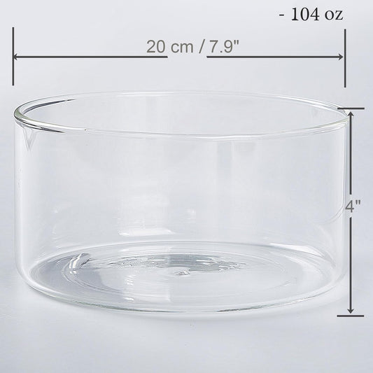 104oz Large Glass Trifle Bowl, Modern Design Clear Glass Round Dessert Centerpiece Serving Bowl for Laying Ice Cream Cakes, Salad, Fruit, Microwave & Dishwasher Safe