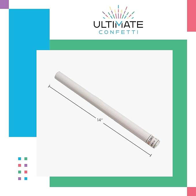 Ultimate Confetti - 8 Pack Light Green Confetti Wands - Handheld 14" Biodegradable Tissue Paper Confetti Flick Sticks For Wedding, Birthday, Parties & Live Events - 2 Handfuls, 1.5 oz Each Stick