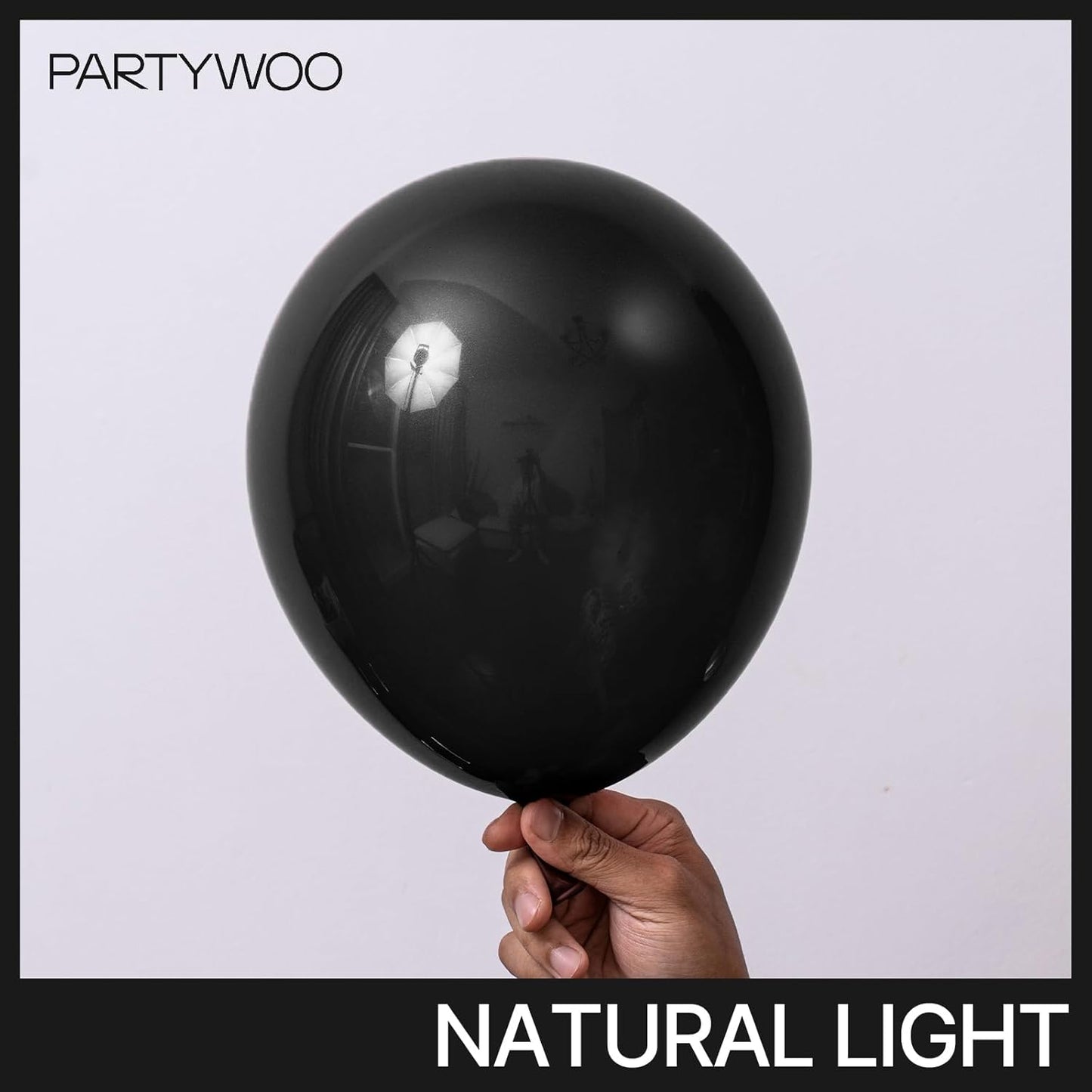 PartyWoo Black Balloons 155 pcs Different Sizes Pack of 18 12 10 5 Inch Matte Black Latex Balloon Arch Kit Garland for Graduation Halloween New Year Anniversary Birthday Party Decorations Black-Y18