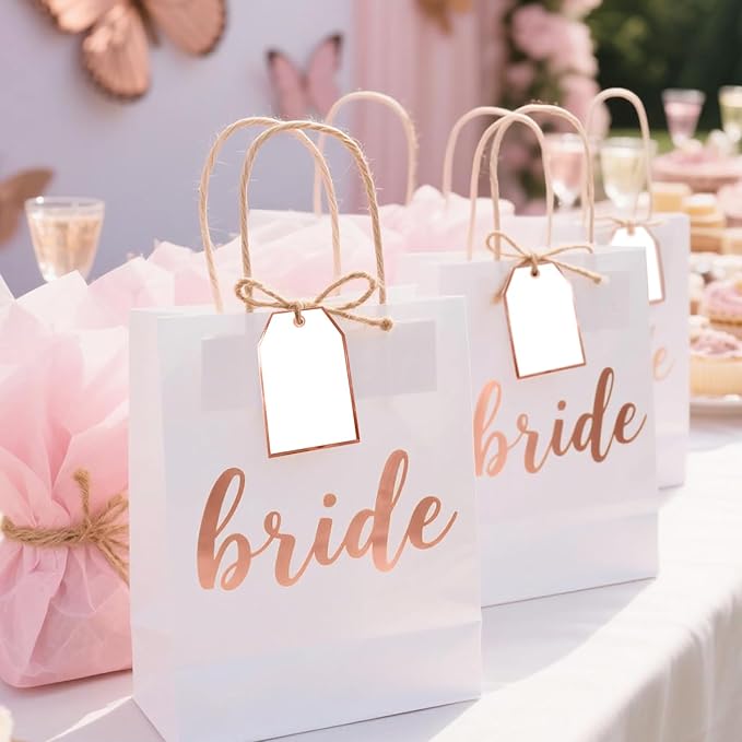ASYEHJNR 100Pcs Blank Gift Tags with String Attached Foil Rose Gold Frame Large White Paper Gift Tags Presents with 65 Ft Jute Twine for Birthday Wedding Baby Shower Graduation Gift Wrap Tag
