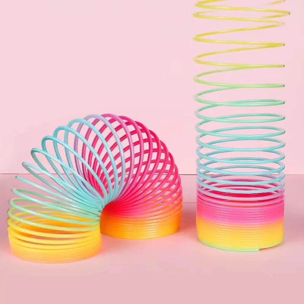 Glow Fever 12 Pack Magic Spring Fidget Toys (2.4 Inch) Neon Sensory Coils for Kids & Adults, Durable Plastic Party Favors, Classroom Prizes, Christmas Stocking Stuffers & Stress Relief Toys