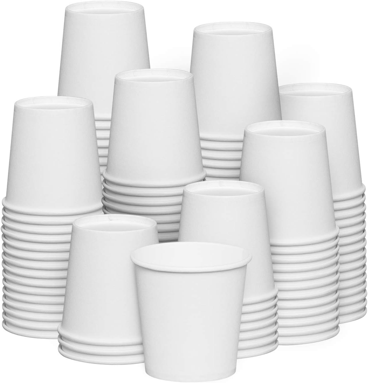 GUSTO [4 oz. - 300 count] Disposable White Paper Cups, Hot Coffee Cups - Eco-Friendly Hot Cups