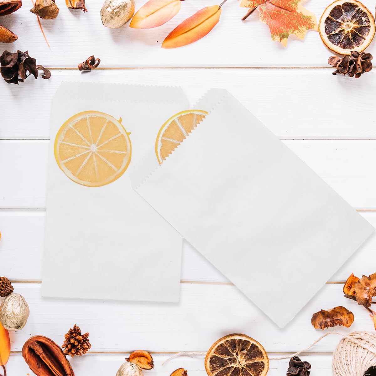NICOHACU 1000 Pack 5x7.5IN White Kraft Paper Bags, Mini Paper Bags, Gift Cards, Gift Candy, Cookies, Donuts, Party Favors, Sandwiches, Jewelry, Snack Bags, Flat Gift Bags, Envelopes,Tableware Bags