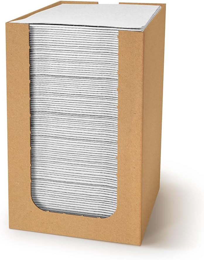 PAW - 100-Pack Disposable Linen-Feel Cocktail Napkins 4" x 4", White Premium Paper Desert Napkins for Parties, Events, Elegant Cloth-Like Beverage Napkins For Bars, Restaurants, Catereres