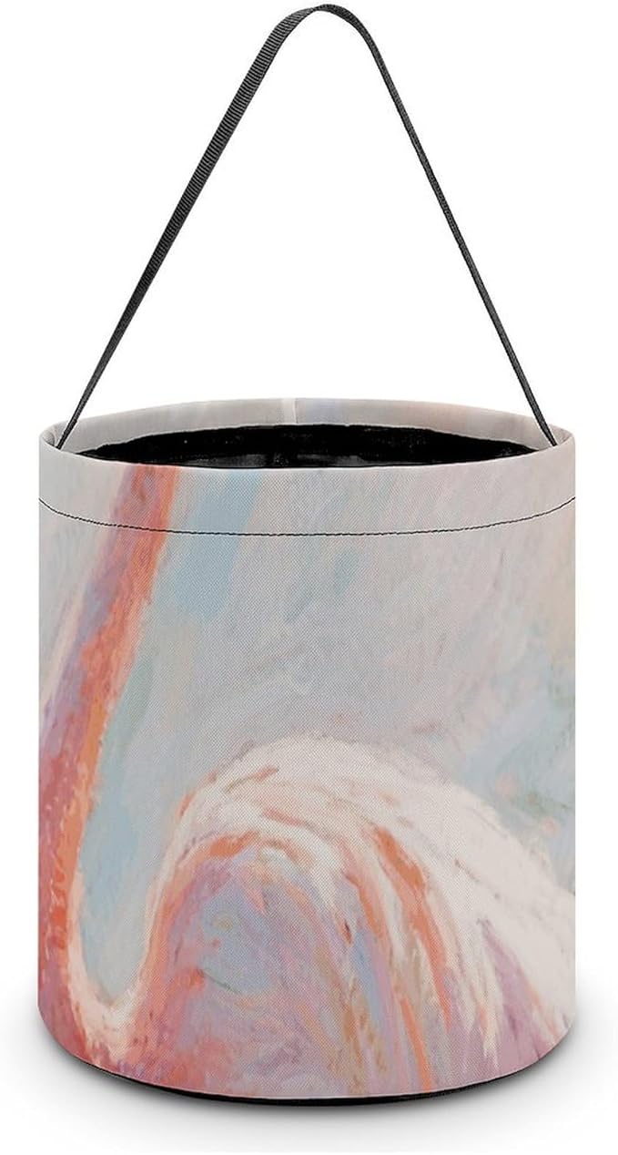 Halloween Candy Bucket - Flamingo Painting Trick Or Treat Candy Bag, Gift Bag for Party Favor Supplies