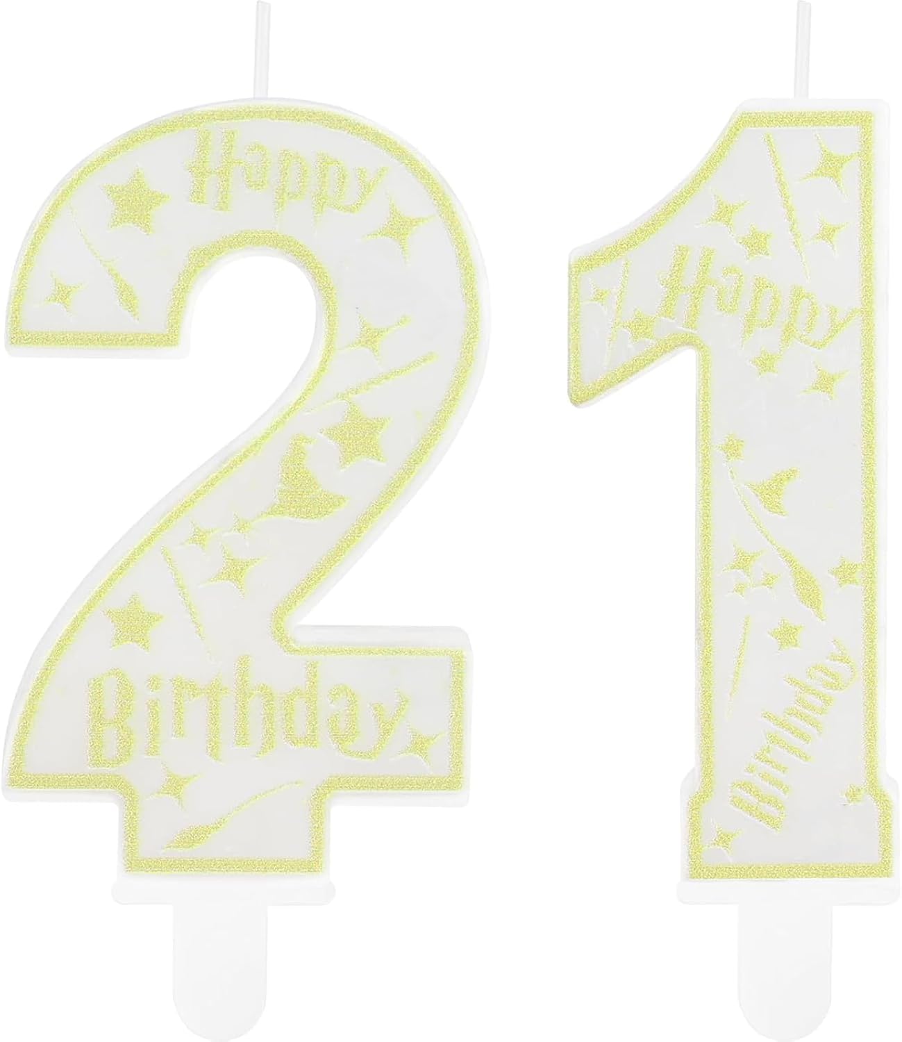 Magical Wizard Party Birthday Candles Number 21 Candle Cake Topper Wizard School Themed Happy 21nd Birthday Cake Decorations for Boys Girls Kids Party Favors Supplies Decorations Gifts
