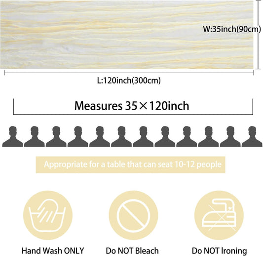 12 Pack 10Ft Cheesecloth Table Runner 35x120 Inch Boho Gauze Rustic Cheese Cloth Long Romantic Table Runner for Wedding Bridal Shower Birthday Party Table Decor (Beige)
