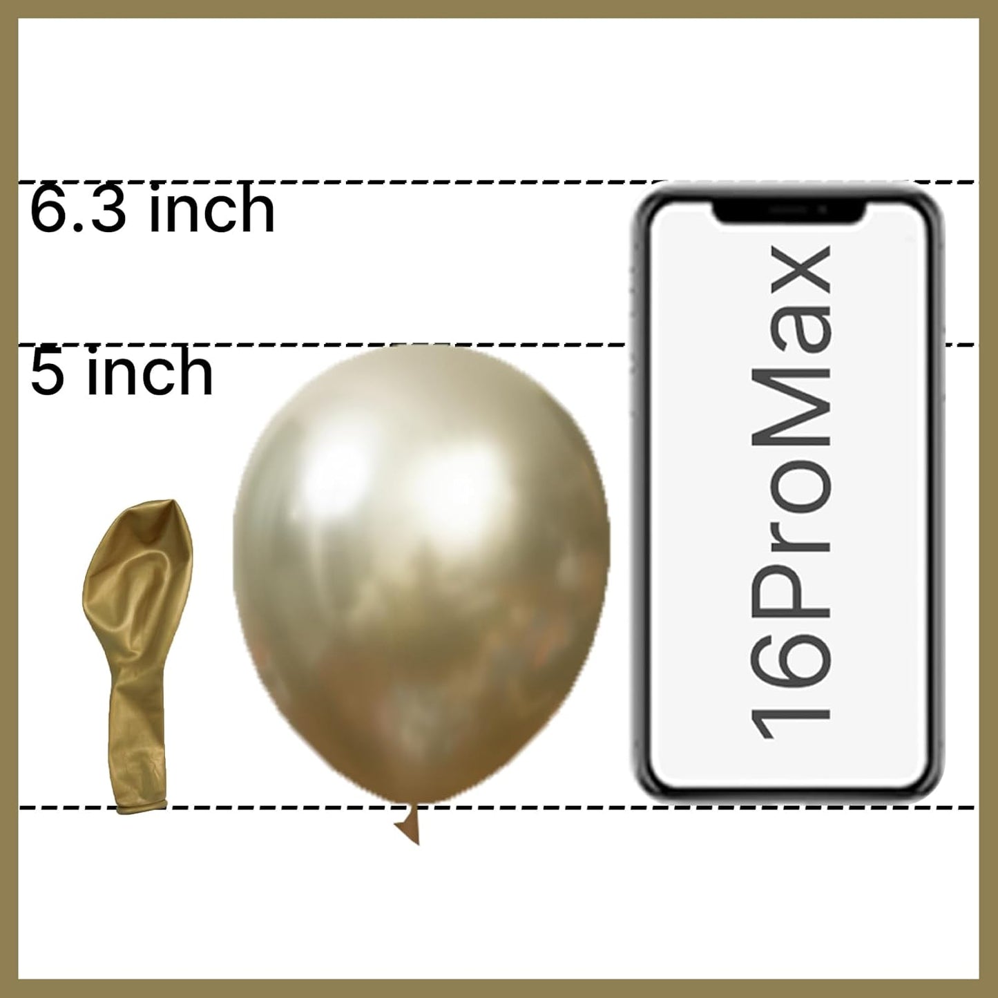 PartyWoo Metallic Desert Gold Balloons, 50 pcs 5 Inch, for Balloon Garland Arch, Party Decorations, Birthday, Wedding, Gold-G128