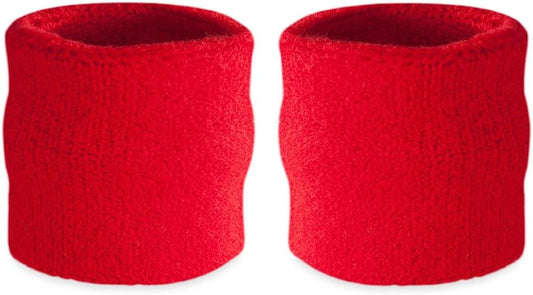 Suddora Wrist Sweatbands, Absorbent and Breathable Thick Cotton Bands for Working Out, Gymnastics, Basketball, Tennis, and Football, Multiuse Wristbands for Costumes and Cosplay