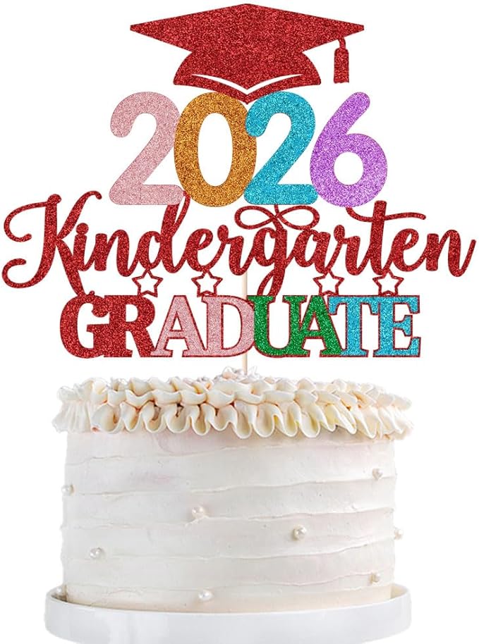 Kindergarten Grad Cake Topper,2026 Graduation Cake Topper,Peace Out Kindergarten Next Stop 1st Grade cake Decorations,2026Kindergarten Graduation Party Decorations Supplies