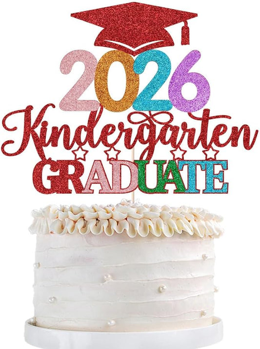 Kindergarten Grad Cake Topper,2026 Graduation Cake Topper,Peace Out Kindergarten Next Stop 1st Grade cake Decorations,2026Kindergarten Graduation Party Decorations Supplies