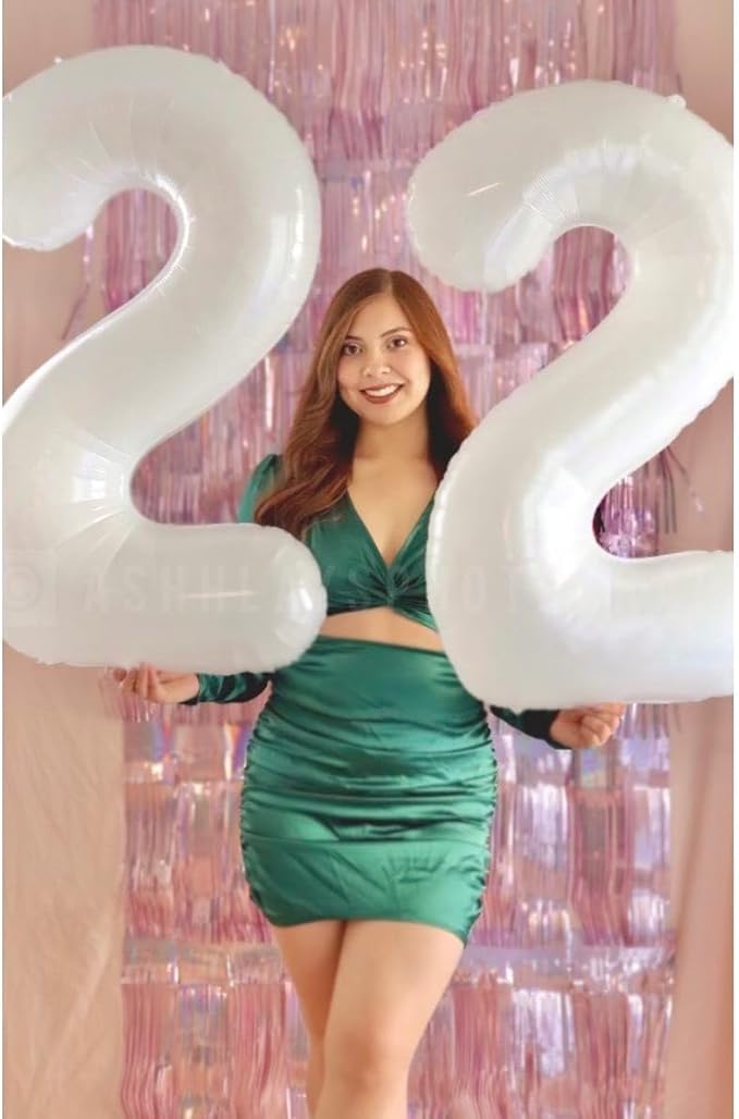 White Number 11 Balloon 40 inch, Translucent 11 Number Balloons, 11th White Birthday Decorations for Girls Boys, 11 Year Old Party Supplies