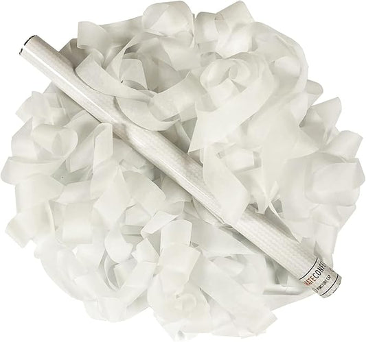Ultimate Confetti - 8 Pack White Streamers Confetti Wands - Handheld 14" Biodegradable Tissue Paper Streamers Flick Sticks For Wedding, Birthday, Parties & Live Events - 2 Handfuls, 1.5 oz Each Stick