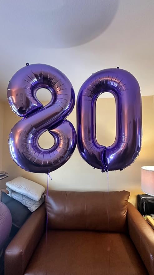 Balloon Number 26 Purple, Foil Happy 26th Birthday Balloon for Men & Women,40 Inch Large Balloons for 2 6 26 62 2026 Wedding Marriage Proposal Engagement Decorations