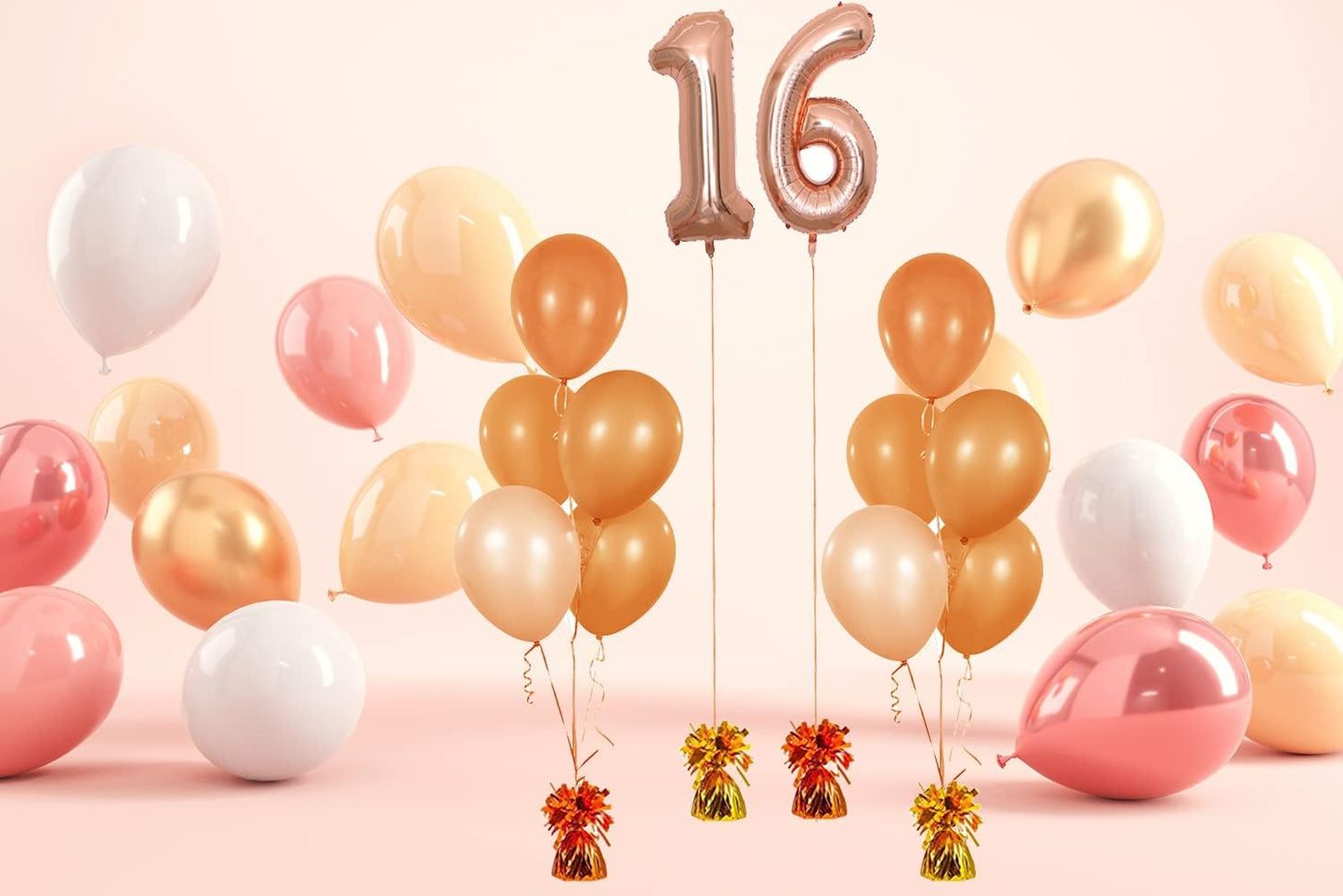 Metallic Balloon Weights, Birthday Party Favors, Novelty and Gag Gifts, 5.5" Inches, 12-Pack (Blue)