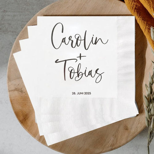 Personalized Wedding Cocktail Napkins, Customized Monogram Wedding Napkin, Custom Dinner Napkins For Bridal Shower, Engagement Party Decorations, Bridal Shower Decorations