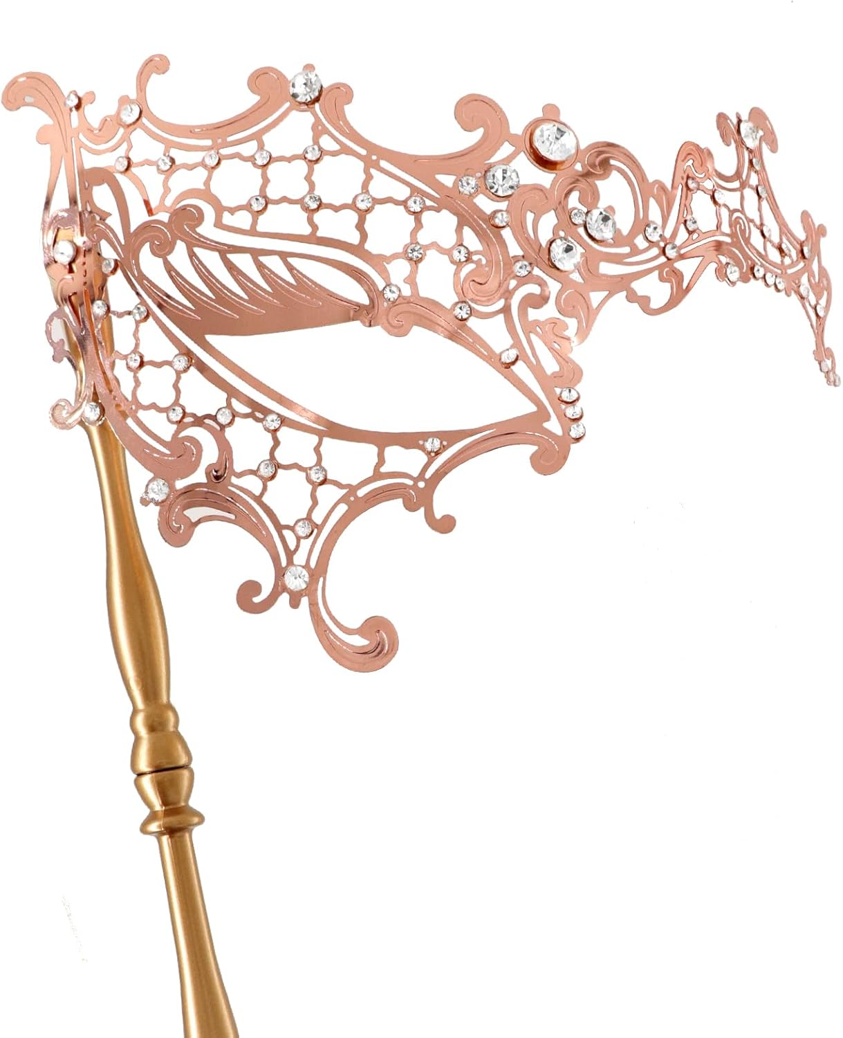 Coddsmz Masquerade Mask with Stick Venetian Mask Mardi Gras Decorations for Womens Halloween Costume Mask