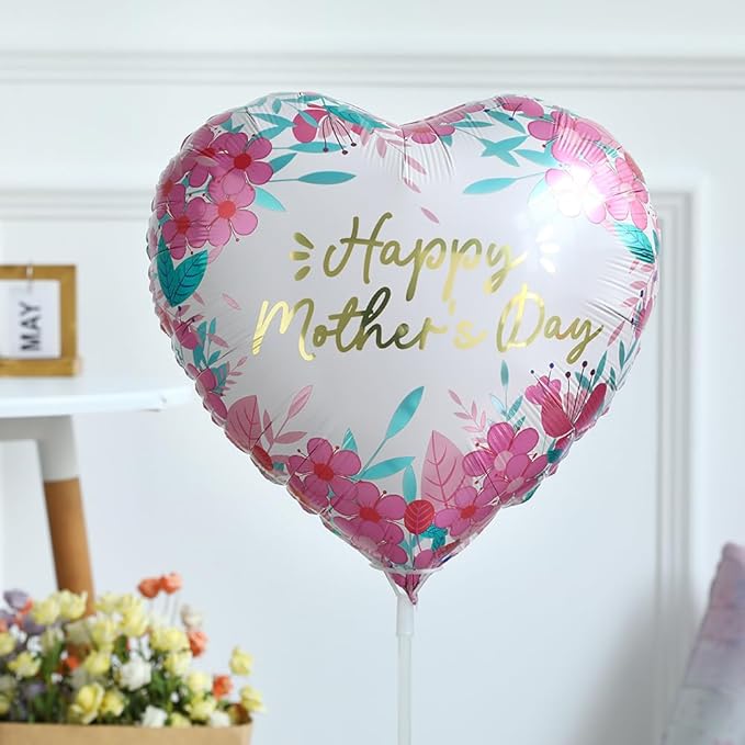 Mother's Day Balloon Garland Arch kit with Lager Size Mother's Day Foil Balloons for Best Mom Ever Mothers Day Party Birthday Decoration Supplies(Pink)