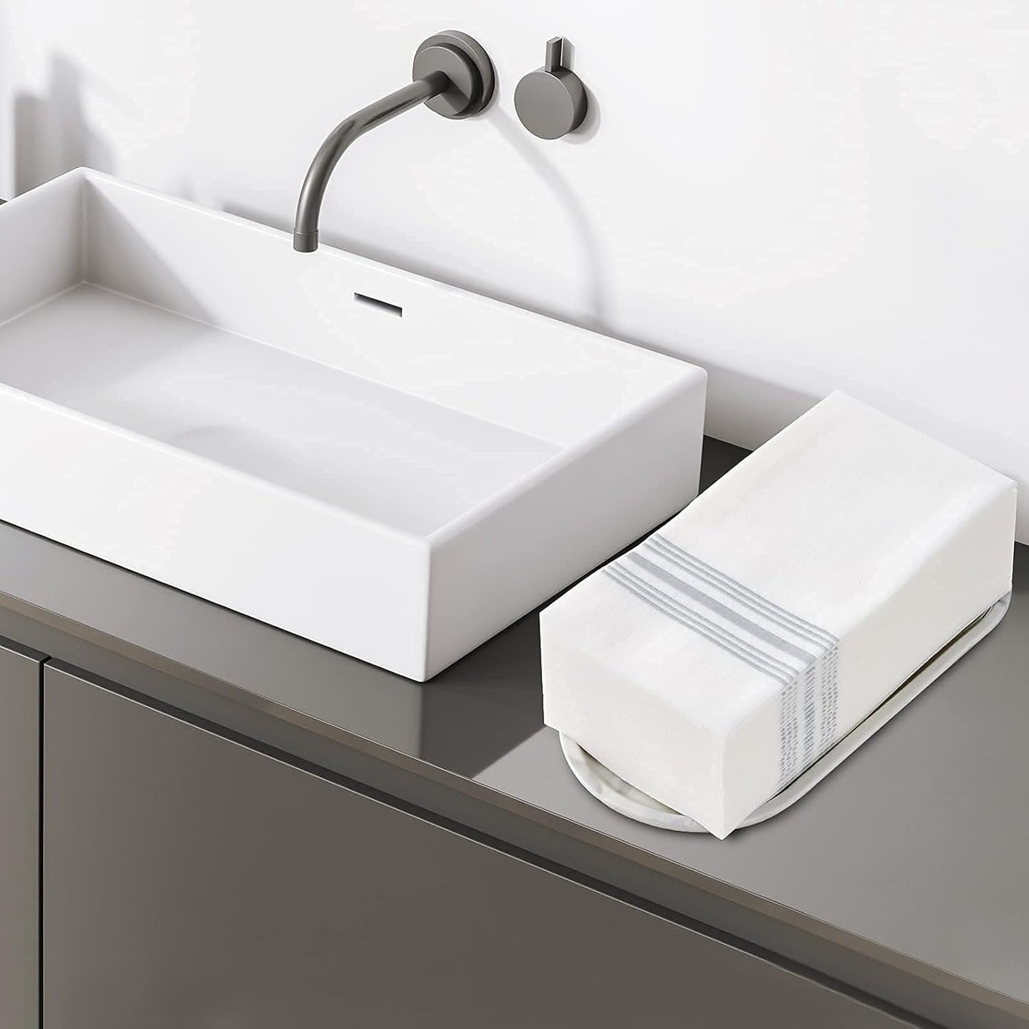 Vplus 150 PACK Guest Towels Disposable Bathroom, Decorative Bathroom Napkins, Soft, and Absorbent Disposable Paper Hand Towel for Dinners, Kitchen, Parties, Weddings, Christmas Party