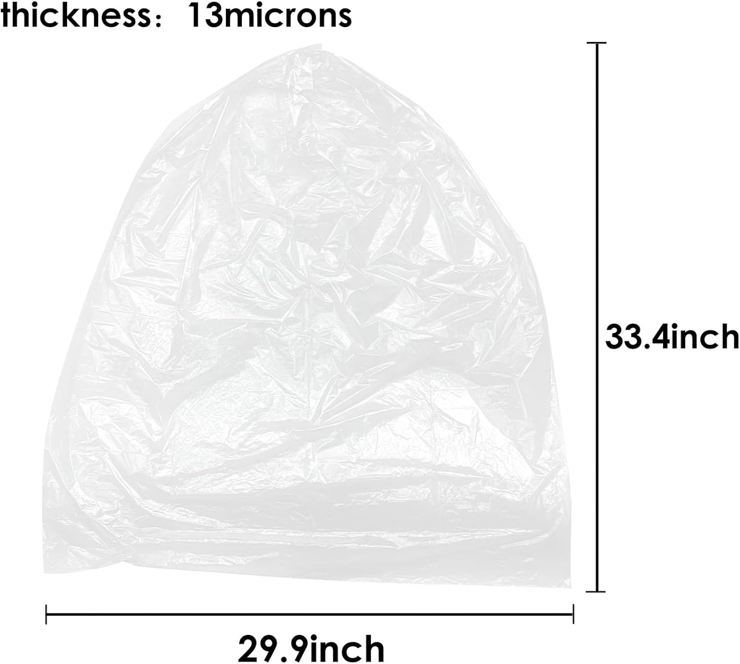 20-25 Gallon 120 Counts Tall Kitchen Trash Bags,Fit 16,18,20,21,23,25Gal,Garbage Bags by Teivio, Unscented,75 Liters Bin Liners, Plastic Bags for home,for Bathroom,Office,Industrial,Clear