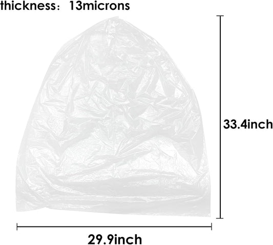 20-25 Gallon 120 Counts Tall Kitchen Trash Bags,Fit 16,18,20,21,23,25Gal,Garbage Bags by Teivio, Unscented,75 Liters Bin Liners, Plastic Bags for home,for Bathroom,Office,Industrial,Clear