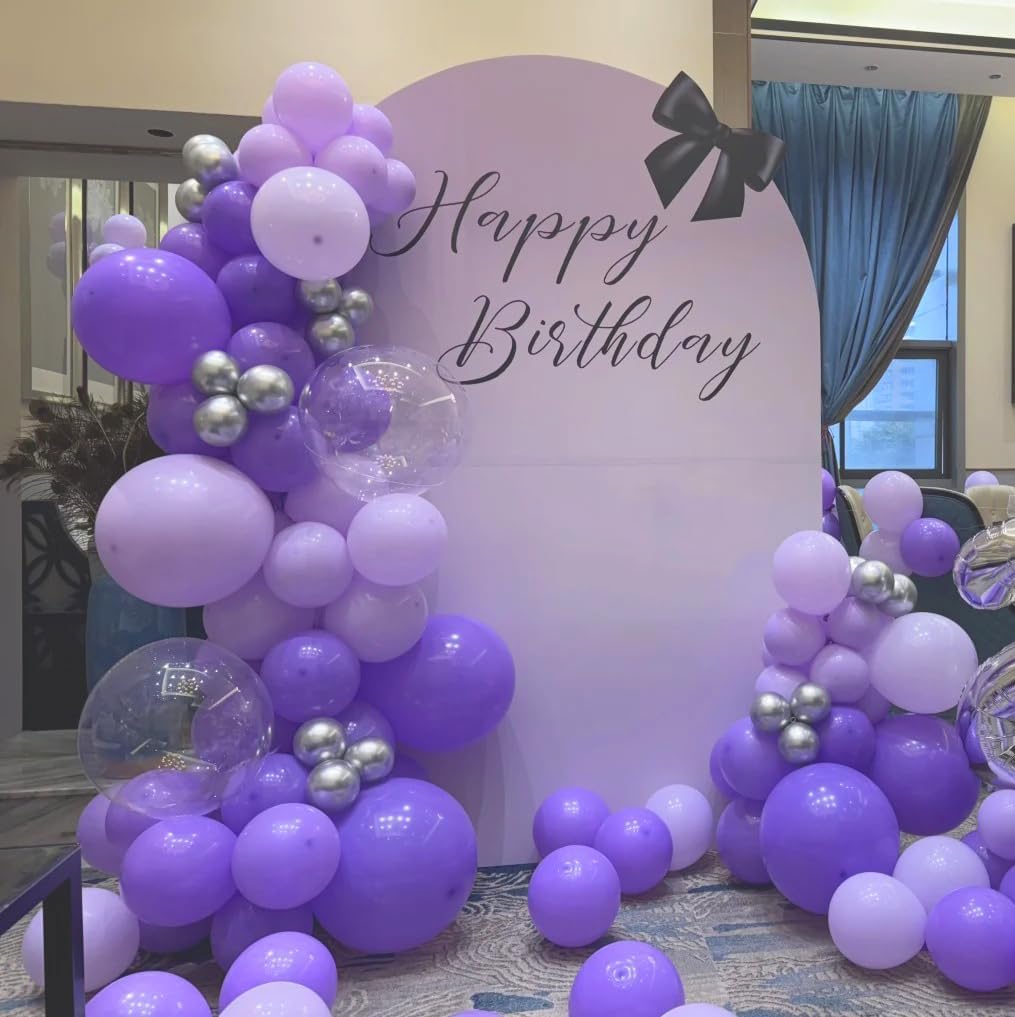AZOWA 24 Inch Purple Balloons 16-Count Large Latex Round Balloons for Party Wedding Birthday Baby Shower Decoration (Purple, 16 Pcs)
