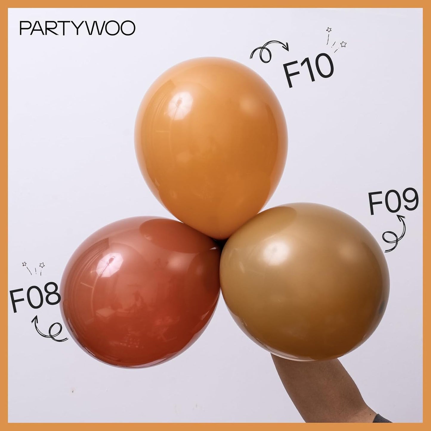 PartyWoo Brown Balloon Arch Kit Garland 100 pcs Shades of Brown Neutral Boho Tan Balloons Different Sizes of 18 12 10 5 Inch for Baby Shower Safari Wedding Anniversary Birthday Party Decorations